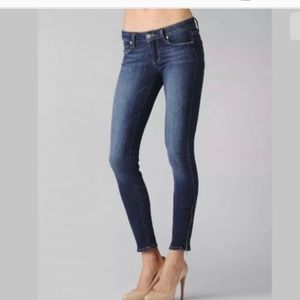 Paige Mercy‎ Ankle Zipper Skinny Jeans Size 27 Low Rise Y2K